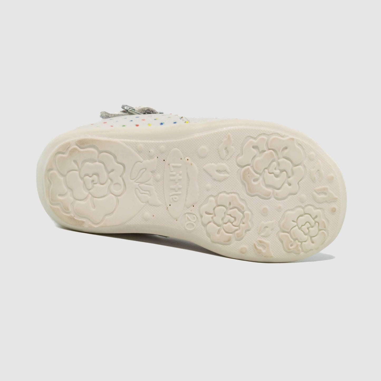 Chaussure-Enfant-LittleMary-GLADYS-Blanc-Cuir-Imprime-pois-Couleur-Bottillon-Under