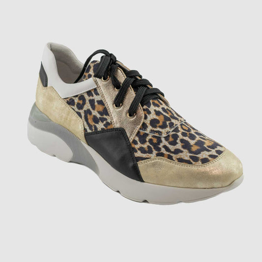 Chaussure-Femme-Colonnier-PERA-Or-3-Tons-Cuir-Imprime-Sport