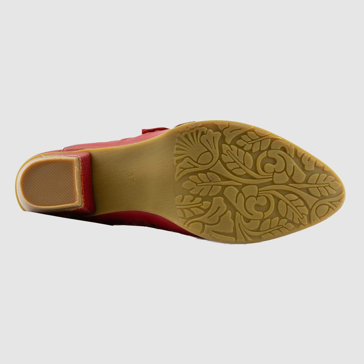 Chaussure-Femme-Laura-Vita-DOCNJONO-Rouge-Cuir-Mule-Under