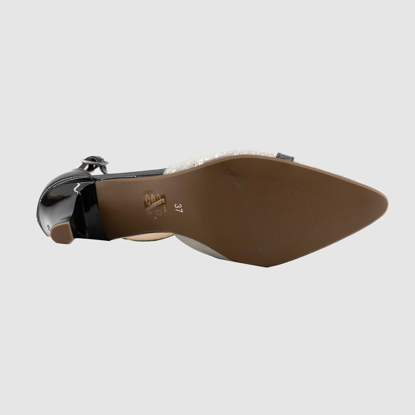 Chaussure-Femme-Pindiere-GLIBOU-Argent-Cuir-Imprime-Escarpin-Under