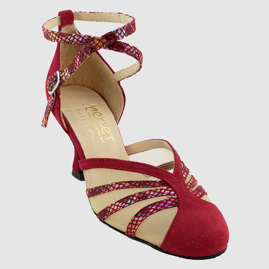 arbell-troyes-merlet-chica-rouge-nubuck-imprime-danse