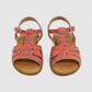 Chaussure-Enfant-Bellamy-PATCH-Corail-Imprime-Fleur-Nu-Pied-Up