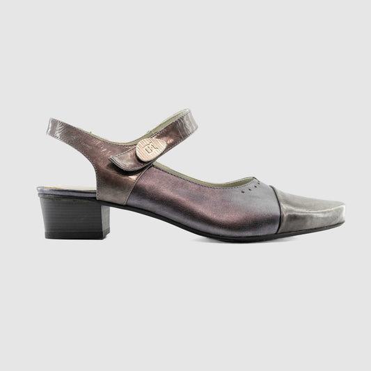 Chaussure-Femme-Dorking-PIVOINE-Noir-Acier-Cuir-Escarpin-Side