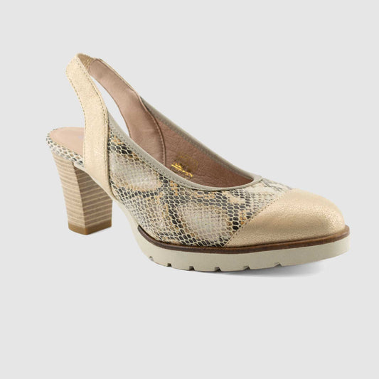 Chaussure-Femme-Dorking-St-Savine-Taupe-Cuir-Imprime-Escarpin