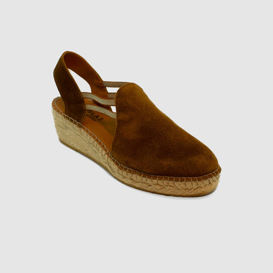 Chaussure-Femme-Fiabiolas-VILLE-Marron-Daim-Espadrille-Bout-Ferme-Nu-Pied