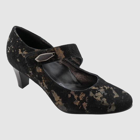 Chaussure-Femme-geollamy-anelise-noir-bronze-cuir-imprime-escarpin