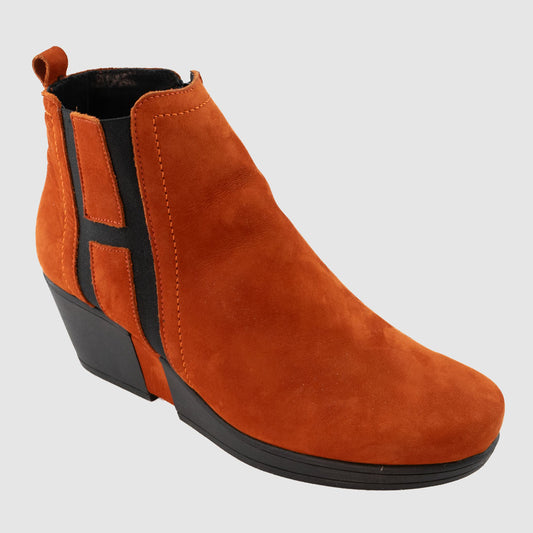 Chaussure-Femme-hirica-carla-orange-nubuck-bottillon