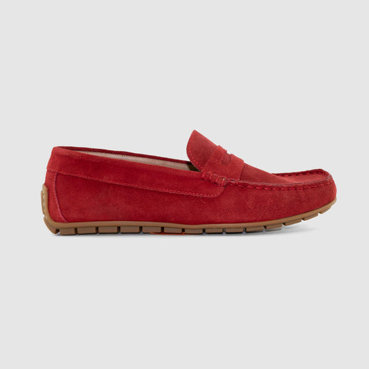 Chaussure-Homme-Colonnier-ARMAND-Rouge-Nubuck-Mocassin-Side