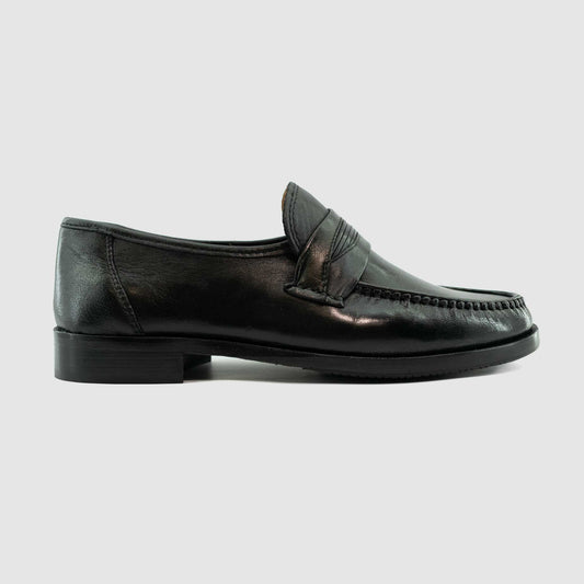 Chaussure-Homme-Longo-VALOR-Noir-Cuir-Mocassin-Side