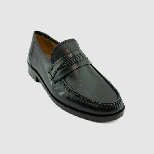 Chaussure-Homme-Longo-VALOR-Noir-Cuir-Mocassin