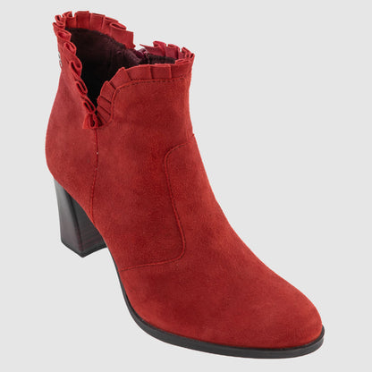 Destockage-Chaussure-Femme-wortmann-courtemont-rouge-daim-bottine