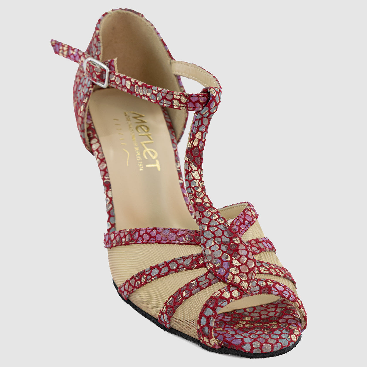 arbell-troyes-merlet-jasmine-rouge-cuir-imprime